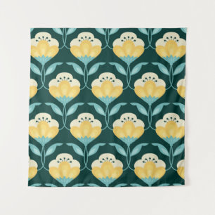 Retro Floral Seamless Vintage Pattern Tapestry
