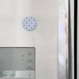 Retro Floral Series White Magnet