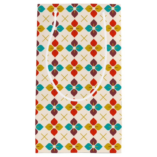 Retro Floral  Small Gift Bag (Front)