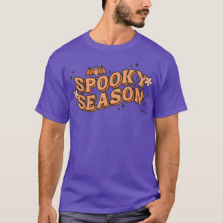 Retro Floral Spooky Season Spooky Vibes Women Hall T-Shirt