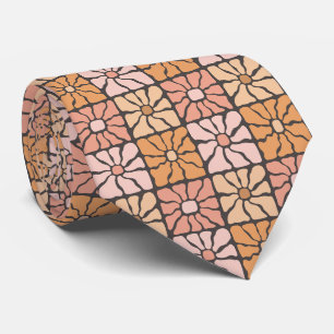 Retro Floral Spring Garden Neck Tie