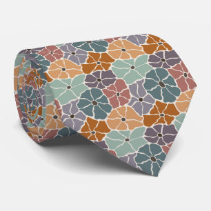 Retro Floral Spring Garden Neck Tie