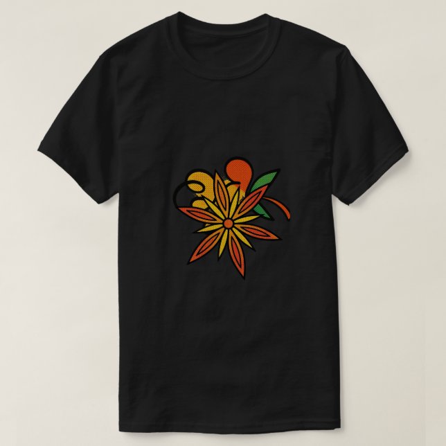 Retro Floral T-Shirt (Design Front)