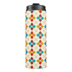 Retro Floral Thermal Tumbler