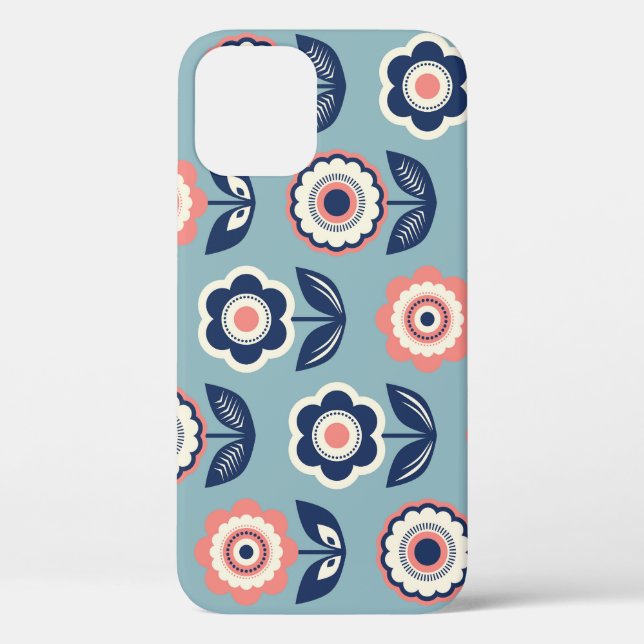Retro Floral: Timeless Pattern Charm Case-Mate iPhone Case (Back)