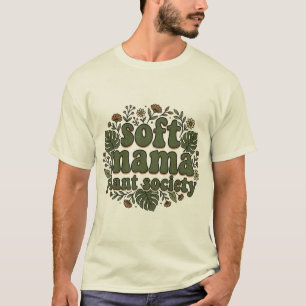 Retro Floral Typography Design T-Shirt
