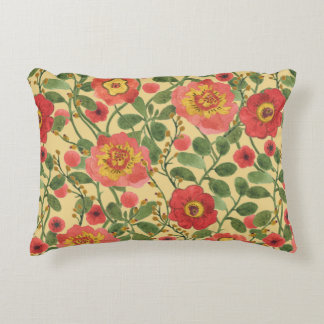 Retro Floral Watercolor: Timeless Elegance Decorative Cushion