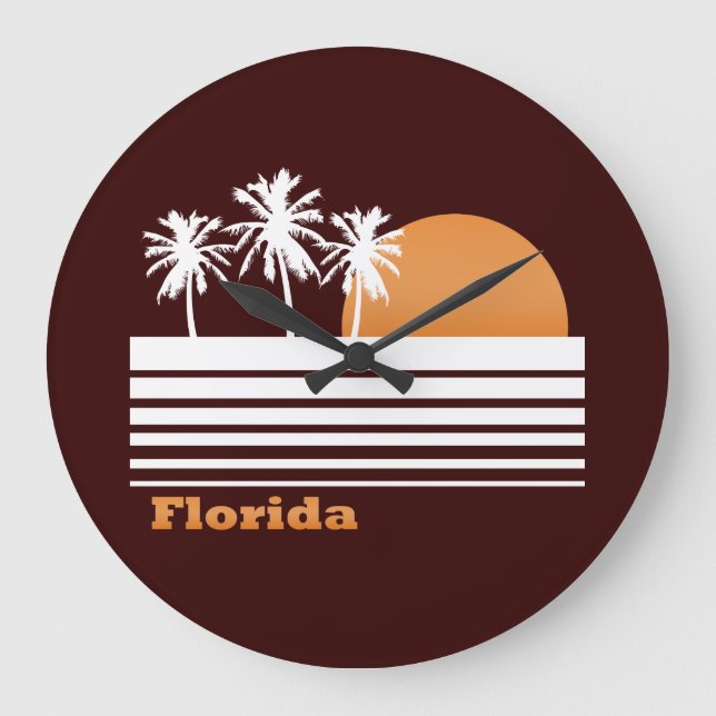 Retro Florida Large Clock (Front)