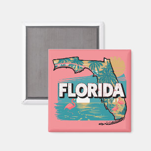 Retro Florida Silhouette  Magnet
