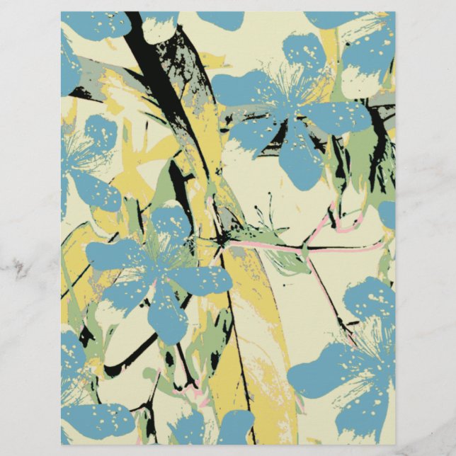 retro flower blue and yellow (Front)