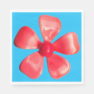 Retro Flower Brooch - Floral Spring Summer Garden Napkin