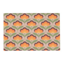 Retro flower brown and oranges on light background