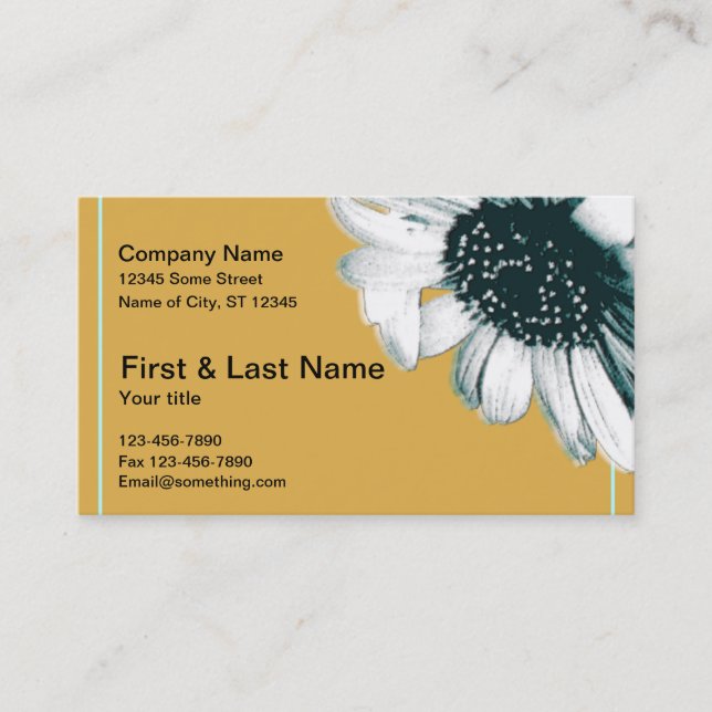 Retro Flower Business Card (Front)