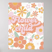 Retro Flower Child floral