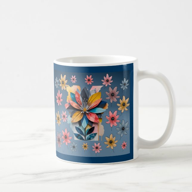 Retro flower coffee mug (Right)