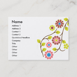 Retro Flower Contact Card