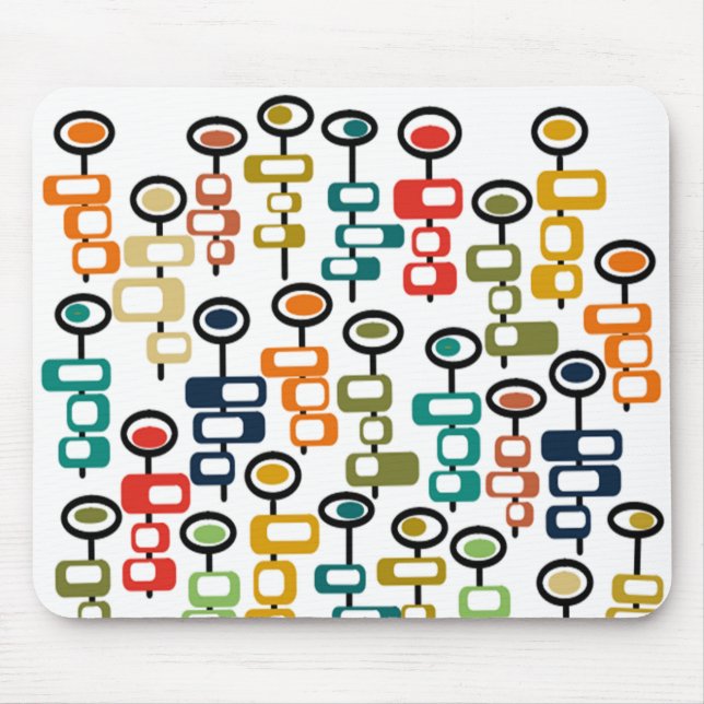 Retro Flower Garden Mouse Pad (Front)