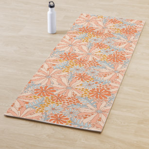 Retro Flower Garden Pattern Yoga Mat