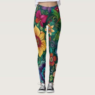 Retro Flower Leggings