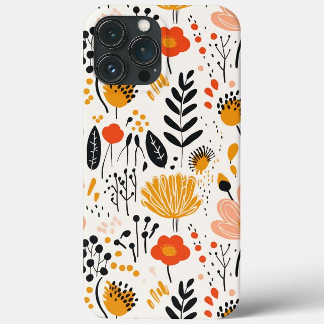 Retro Flower Market Pattern Case-Mate iPhone Case (Back)