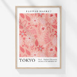 Retro Flower Market Tokyo Pink Abstract Flowers Poster<br><div class="desc">Infuse your space with a touch of elegance and whimsy with the "Retro Flower Market Tokyo Pink Abstract Flowers Poster." This charming poster showcases a sophisticated design featuring "Flower Market" and "Tokyo" in stylish, vintage-inspired typography. The centerpiece of the artwork is an abstract arrangement of pink flowers against a backdrop...</div>