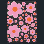 Retro Flower Pattern Black Pink And Orange iPad Air Cover<br><div class="desc">Flower Pattern - Retro Floral Art - Seventies Inspired Flowers - Black,  Pink And Orange.</div>