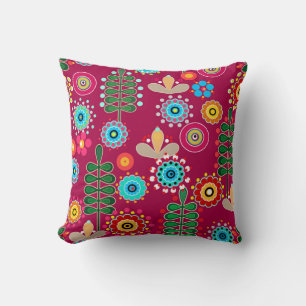 Retro, flower pattern cushion