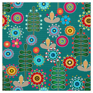 Retro, flower pattern fabric