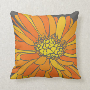 retro flower pillow