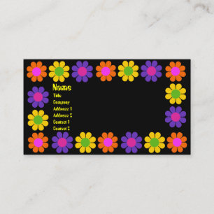 Retro Flower Power Business Card