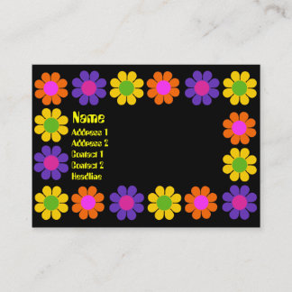 Retro Flower Power Business Card