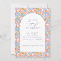 Retro Flower Power Groovy Invitation