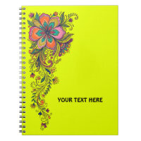 Retro Flower Power Tendrils Border 6 + your text