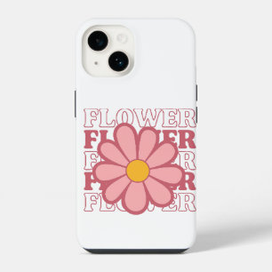 Retro Flower Power – Vintage Pink Daisy iPhone 14 Case