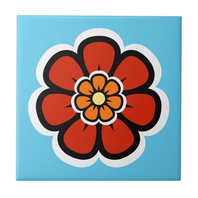 Retro Flower Tile (Front)