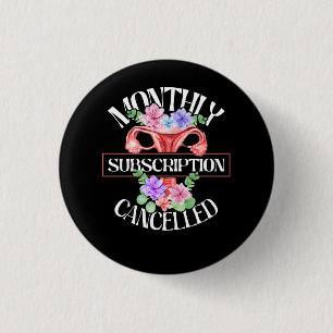 Retro Flower Uterus My Choice Support Hysterectomy 3 Cm Round Badge