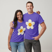 Retro Flower with Smiling Face