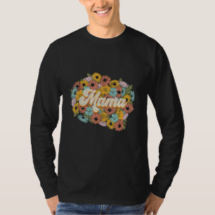 Retro Flowerchild Mama Sublimation 1 Graphic Desig T-Shirt