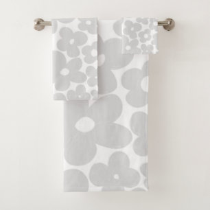 Retro Flowers #3 #floral #pattern #decor #art Bath Towel Set