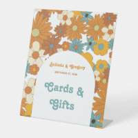 Retro Flowers 60's 70's Arch Wedding Card Gifts