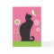Retro Flowers Black Cat Birthday