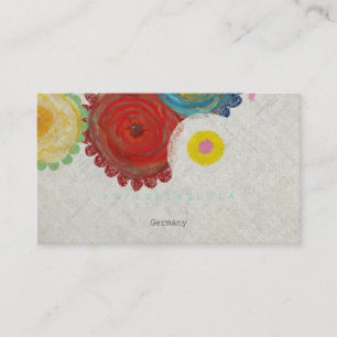 Retro flowers Business Card