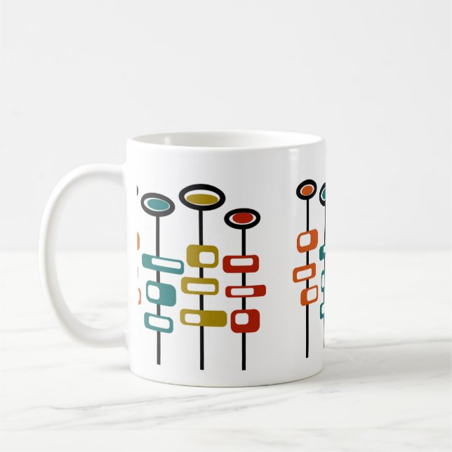 Retro Flowers Coffee Mug (Left)