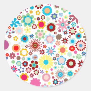 Retro Flowers Envelope Seal