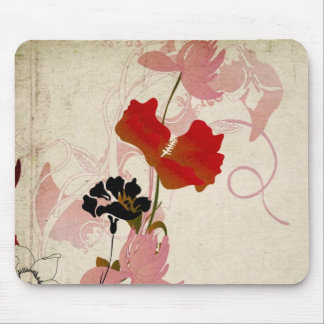 Retro flowers Mousepad