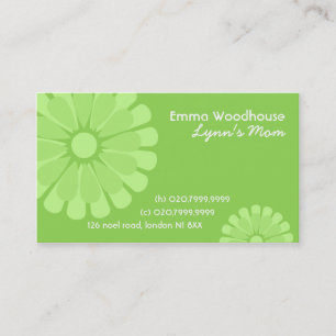 Retro Flowers Mummy Business Card