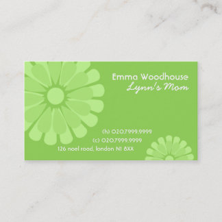 Retro Flowers Mummy Business Card