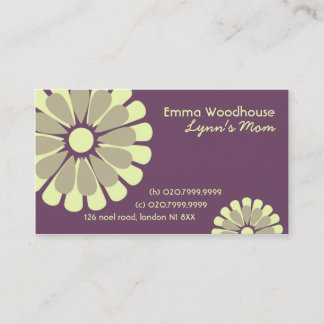 Retro Flowers Mummy Business Card