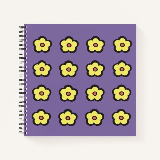 Retro Flowers Notebook (Front)