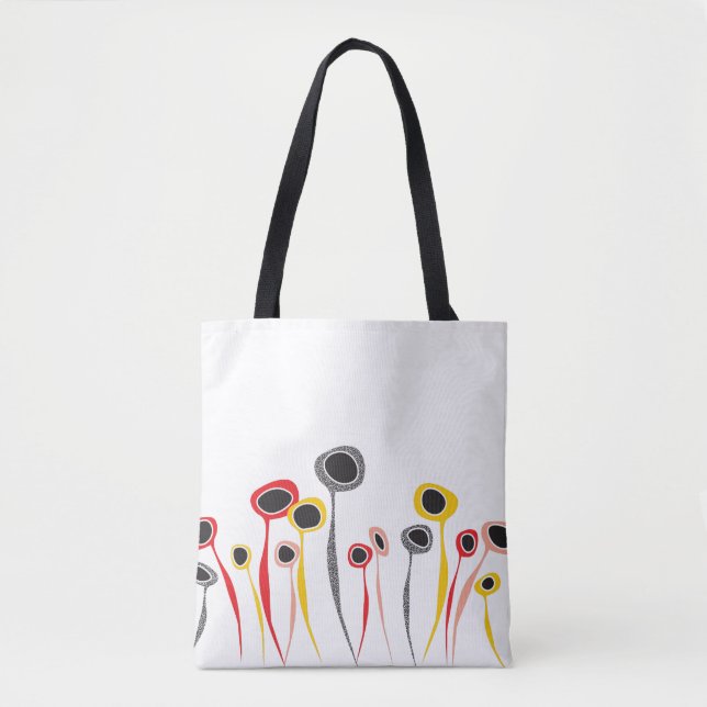 Retro Flowers Tote Bag (Front)